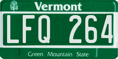 VT license plate LFQ264