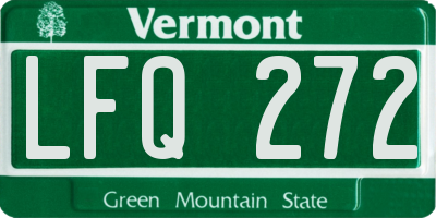 VT license plate LFQ272