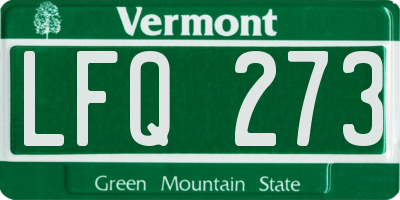 VT license plate LFQ273