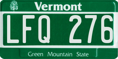 VT license plate LFQ276
