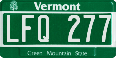 VT license plate LFQ277