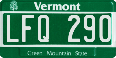 VT license plate LFQ290
