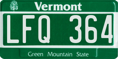 VT license plate LFQ364