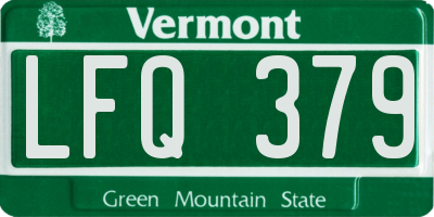 VT license plate LFQ379