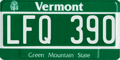 VT license plate LFQ390