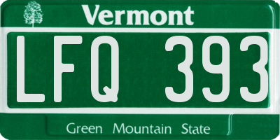 VT license plate LFQ393