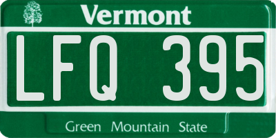 VT license plate LFQ395