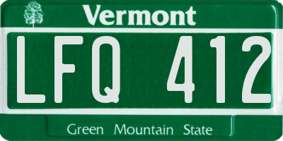 VT license plate LFQ412