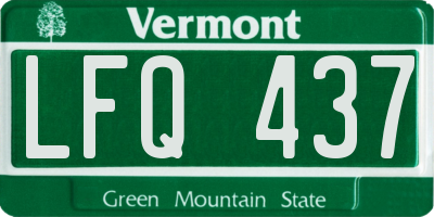 VT license plate LFQ437