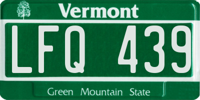 VT license plate LFQ439
