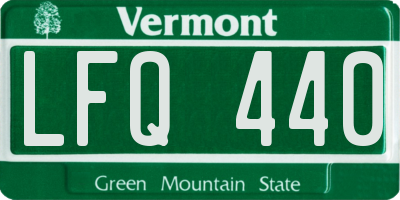 VT license plate LFQ440