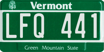 VT license plate LFQ441