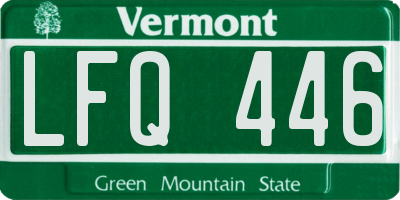 VT license plate LFQ446