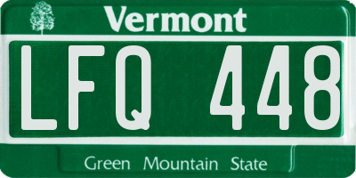 VT license plate LFQ448