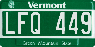 VT license plate LFQ449