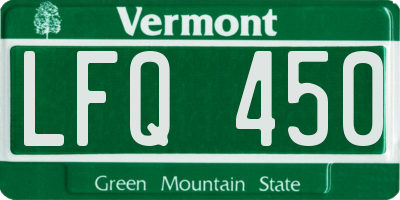 VT license plate LFQ450