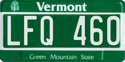 VT license plate LFQ460
