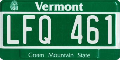 VT license plate LFQ461