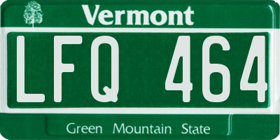 VT license plate LFQ464
