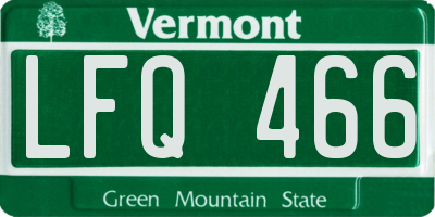 VT license plate LFQ466