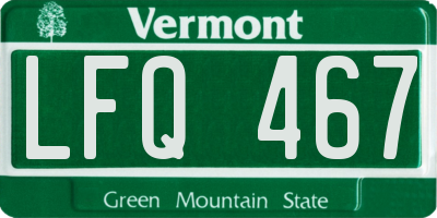 VT license plate LFQ467
