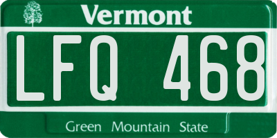 VT license plate LFQ468