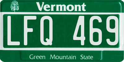 VT license plate LFQ469