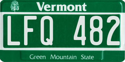 VT license plate LFQ482