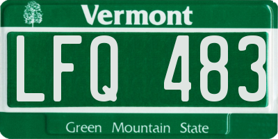 VT license plate LFQ483