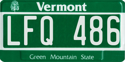 VT license plate LFQ486