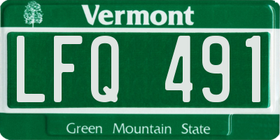 VT license plate LFQ491