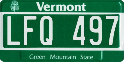 VT license plate LFQ497