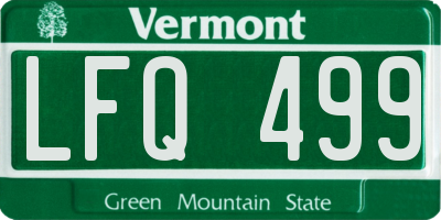 VT license plate LFQ499