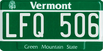 VT license plate LFQ506