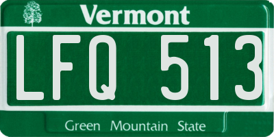 VT license plate LFQ513