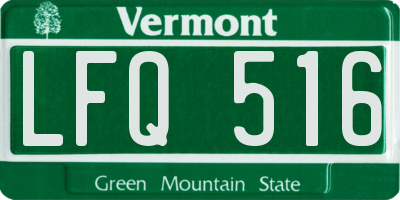 VT license plate LFQ516