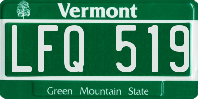 VT license plate LFQ519