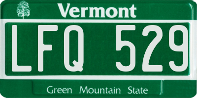 VT license plate LFQ529