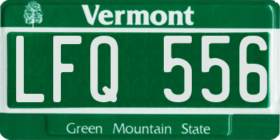 VT license plate LFQ556