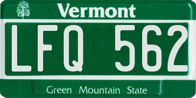 VT license plate LFQ562