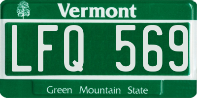 VT license plate LFQ569
