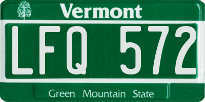 VT license plate LFQ572