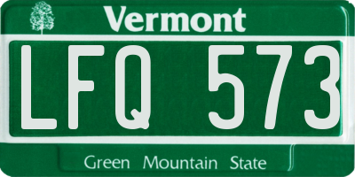 VT license plate LFQ573