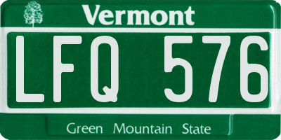 VT license plate LFQ576
