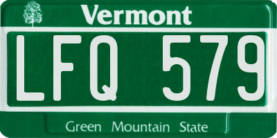VT license plate LFQ579