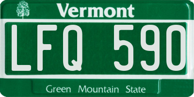 VT license plate LFQ590