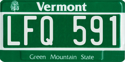 VT license plate LFQ591