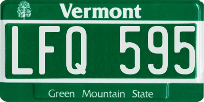 VT license plate LFQ595