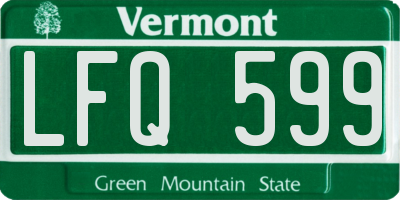 VT license plate LFQ599