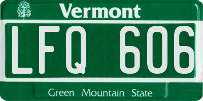 VT license plate LFQ606